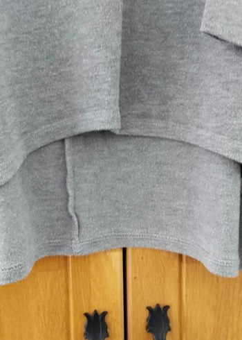 Adil ışık Gri Kadın Triko Salaş Kazak - Görsel 6