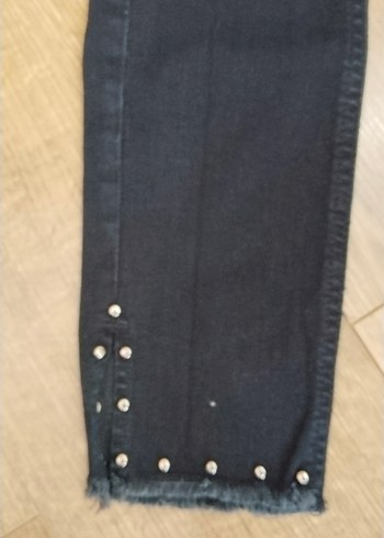 adil ışık Siyah Kadın Denim Regular Fit Midi Jean - Görsel 4