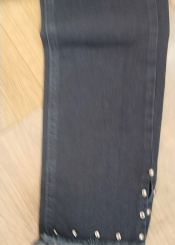 adil ışık Siyah Kadın Denim Regular Fit Midi Jean - Görsel 7