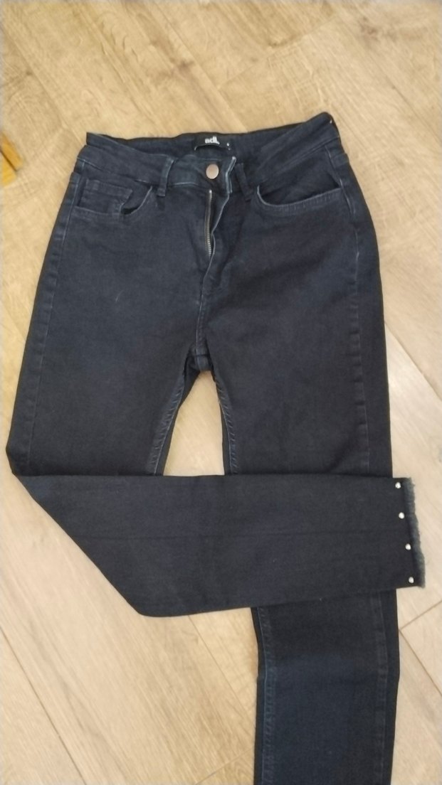 adil ışık Siyah Kadın Denim Regular Fit Midi Jean - Görsel 5