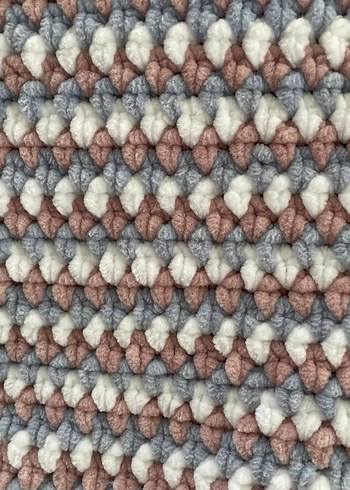 Gri Beyaz Örgü Çocuk Battaniyesi - Görsel 2