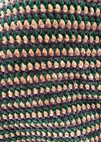 Çok Renkli Örgü Battaniye - Görsel 2