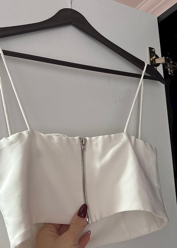 Beyaz Pilili Straplez Mini Büstiyer - Görsel 3