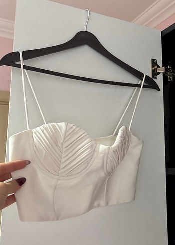Beyaz Pilili Straplez Mini Büstiyer - Görsel 2