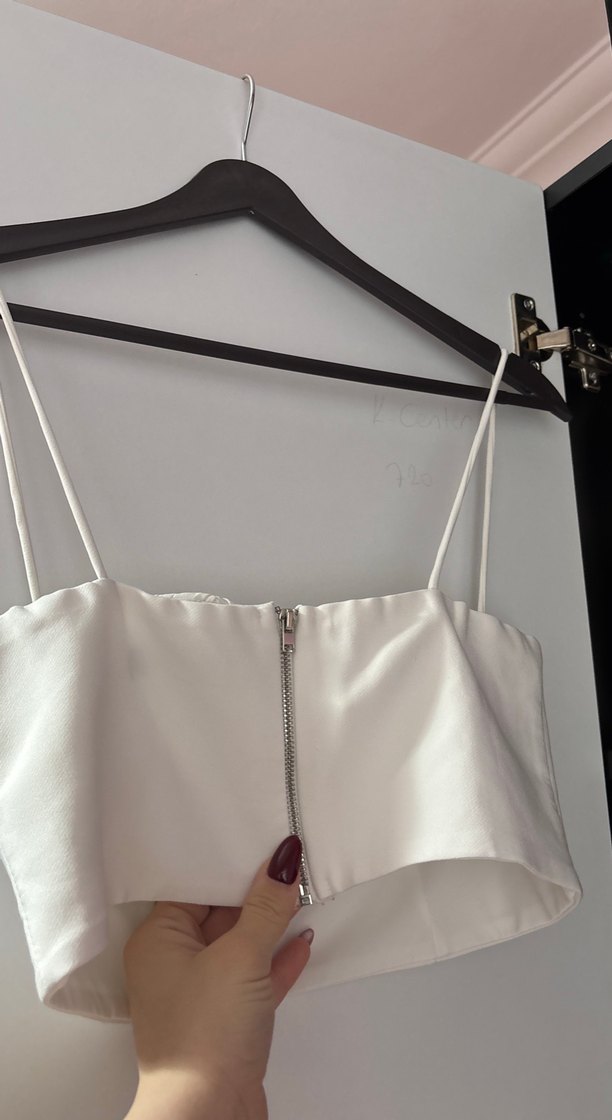 Beyaz Pilili Straplez Mini Büstiyer - Görsel 3