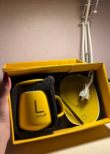 Sarı Elektrikli Isıtıcılı Kupa Seti - Görsel 4