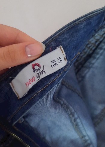 Kemer Detaylı Lacivert Midi Kadın Kot Elbise - Görsel 4