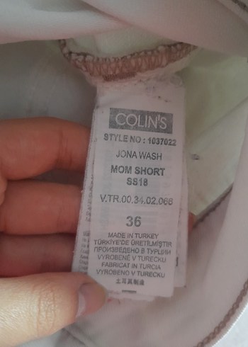 colins Kadın Beyaz Mini Denim Şort - Görsel 5