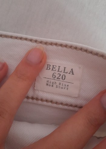 colins Kadın Beyaz Mini Denim Şort - Görsel 4