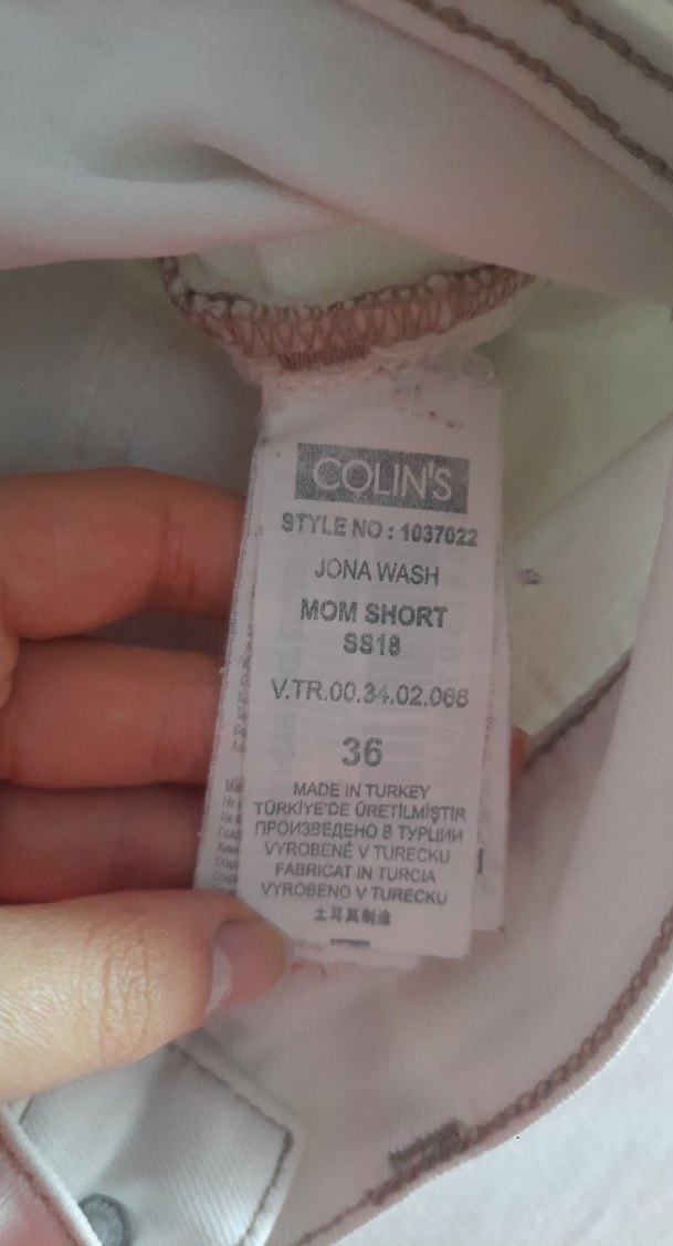 colins Kadın Beyaz Mini Denim Şort - Görsel 5