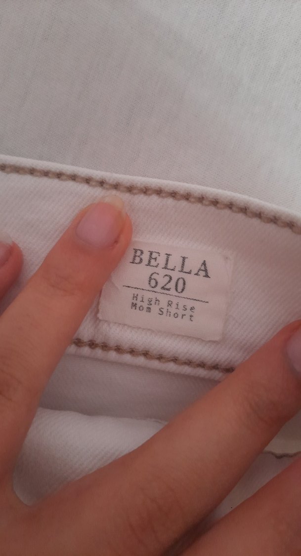 colins Kadın Beyaz Mini Denim Şort - Görsel 4