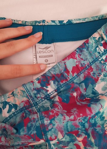 Renkli Batik Desenli Kadın Tayt - Görsel 4