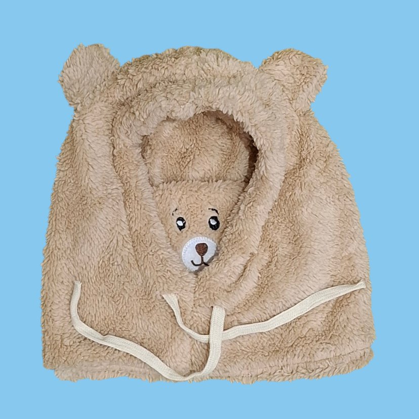 Yumuşak Peluş Ayıcık Figürlü Çocuk Şapkası  Bere - Görsel 2