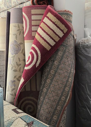 Desenli Bordo ve Gri Klasik Halı - Görsel 2