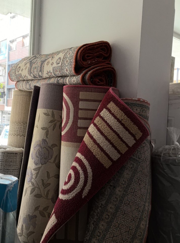 Desenli Bordo ve Gri Klasik Halı - Görsel 4