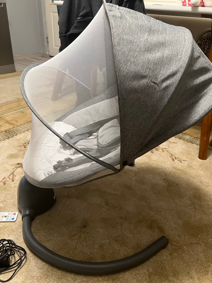 Gri Bebek Beşiği ve Sepeti - Görsel 2