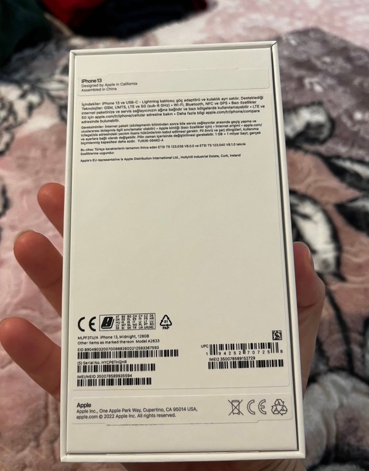 iPhone 13 Kutusu Midnight - Görsel 3