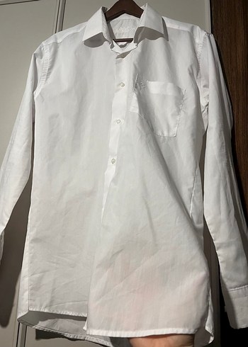 Erkek Beyaz Keten Uzun Kollu Gömlek - Görsel 2