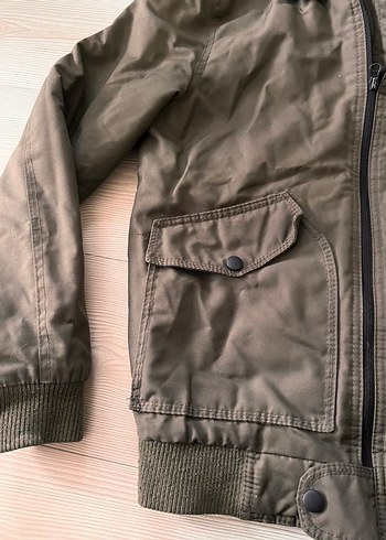 Gri Erkek Çocuk Fermuarlı Street Wear Ceket - Görsel 3