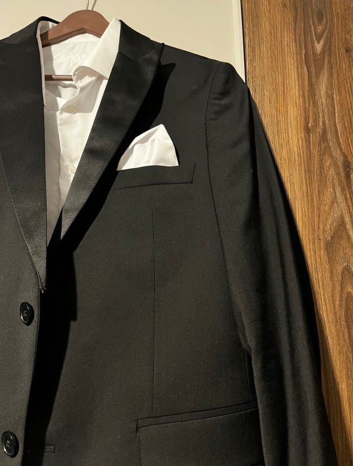 Düğmeli Siyah Erkek Kruvaze Ceket - Görsel 4