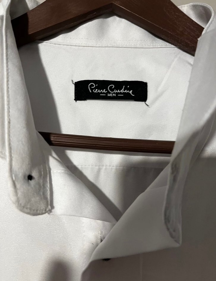 Pierre Cardin Düğmeli Beyaz Erkek Gömlek - Görsel 4