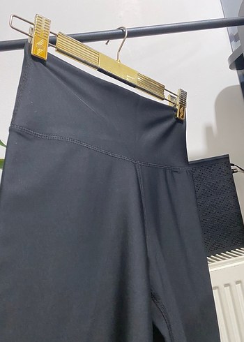 Siyah Midi Spor Tayt - Görsel 5