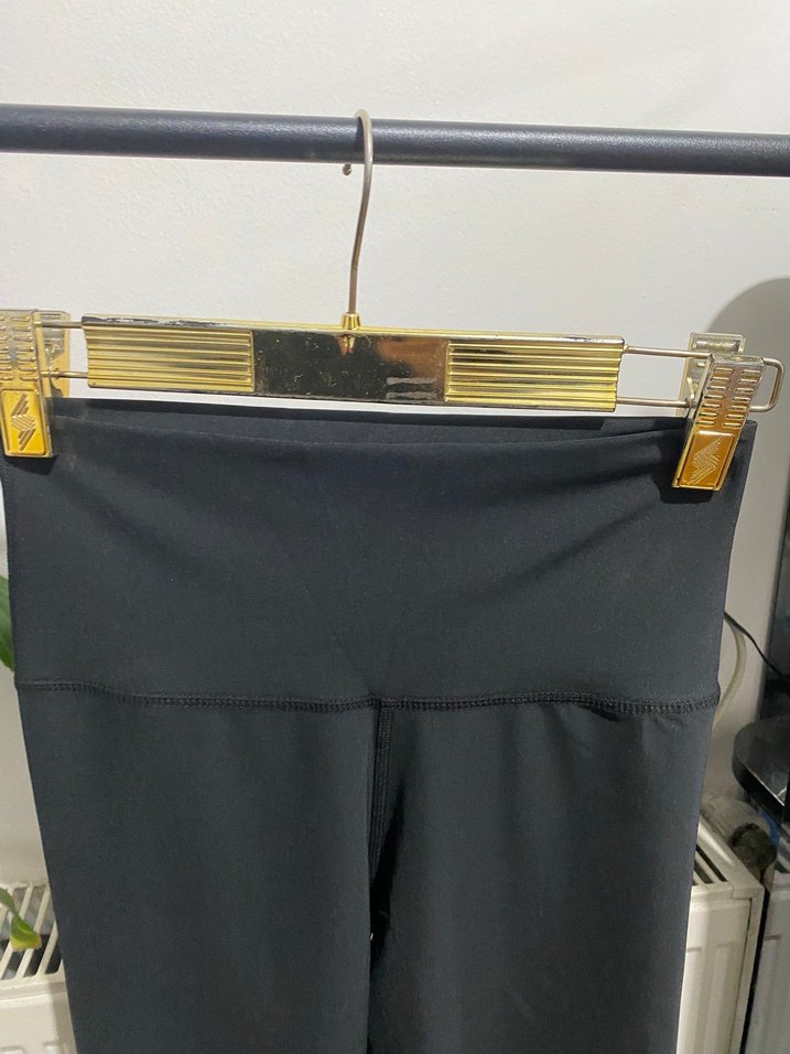 Siyah Midi Spor Tayt - Görsel 3