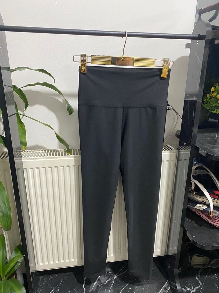 Siyah Midi Spor Tayt - Görsel 2