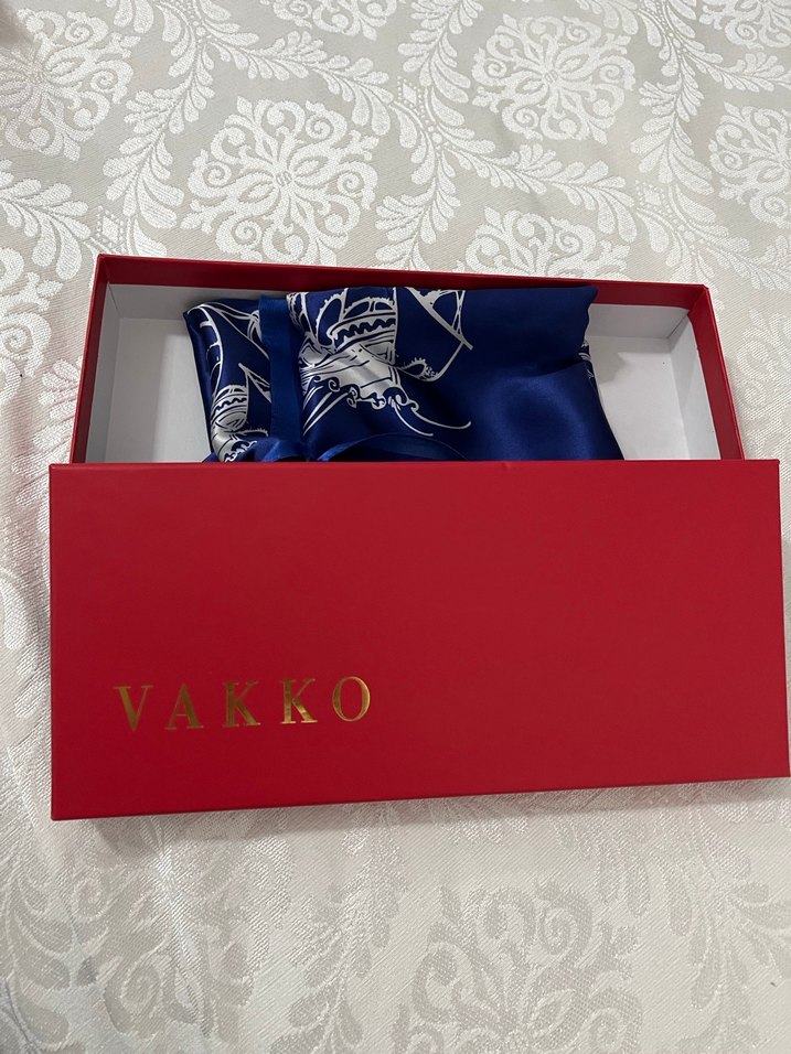 Koyu Mavi İpek Kurdeleli Kadın Fular - Görsel 3