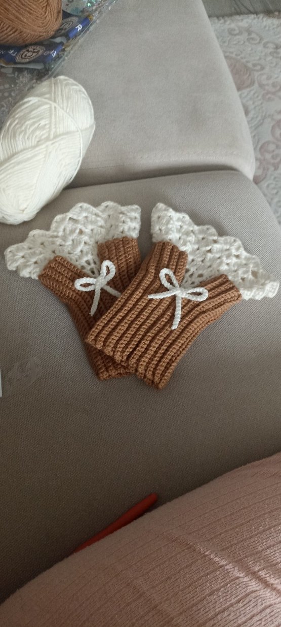 Renkli Örgü eldiven - Görsel 4