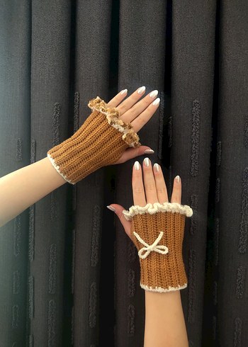 Bohem Tarz Örgü Kadın Eldivenleri - Görsel 2