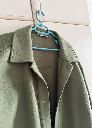 ZaraDüğmeli Haki Erkek Midi Ceket - Görsel 3