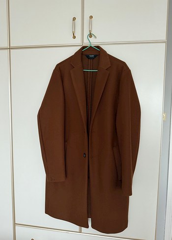 Kahverengi Erkek Midi Palto - Pull bear - Görsel 2