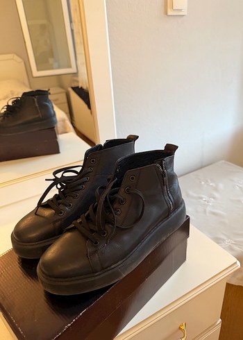 Siyah Lufian Deri Erkek Botları - Görsel 2