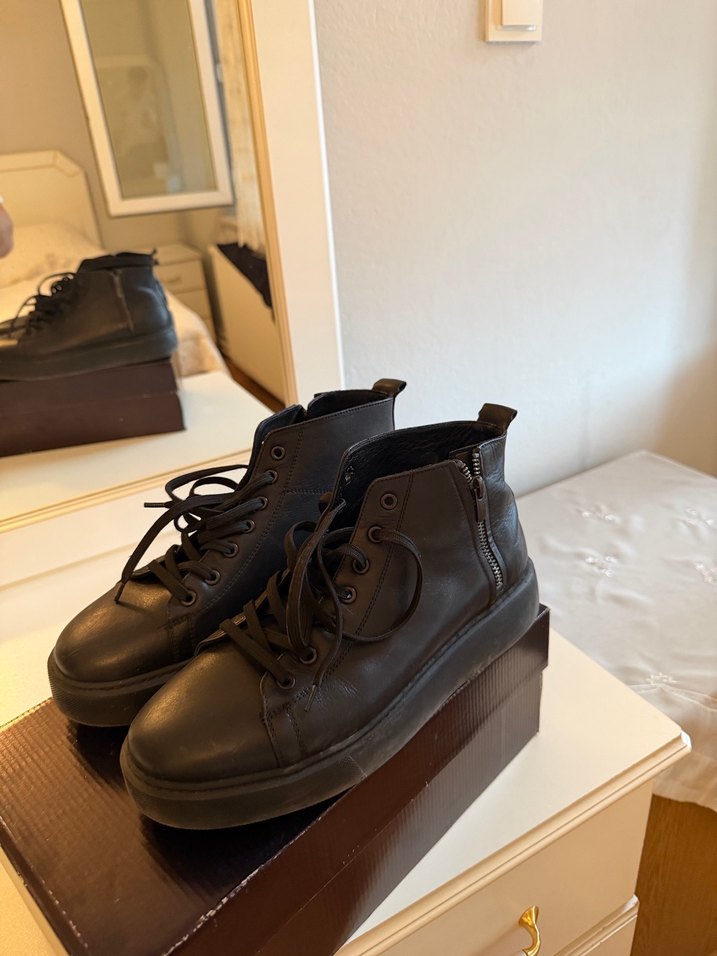 Siyah Lufian Deri Erkek Botları - Görsel 2