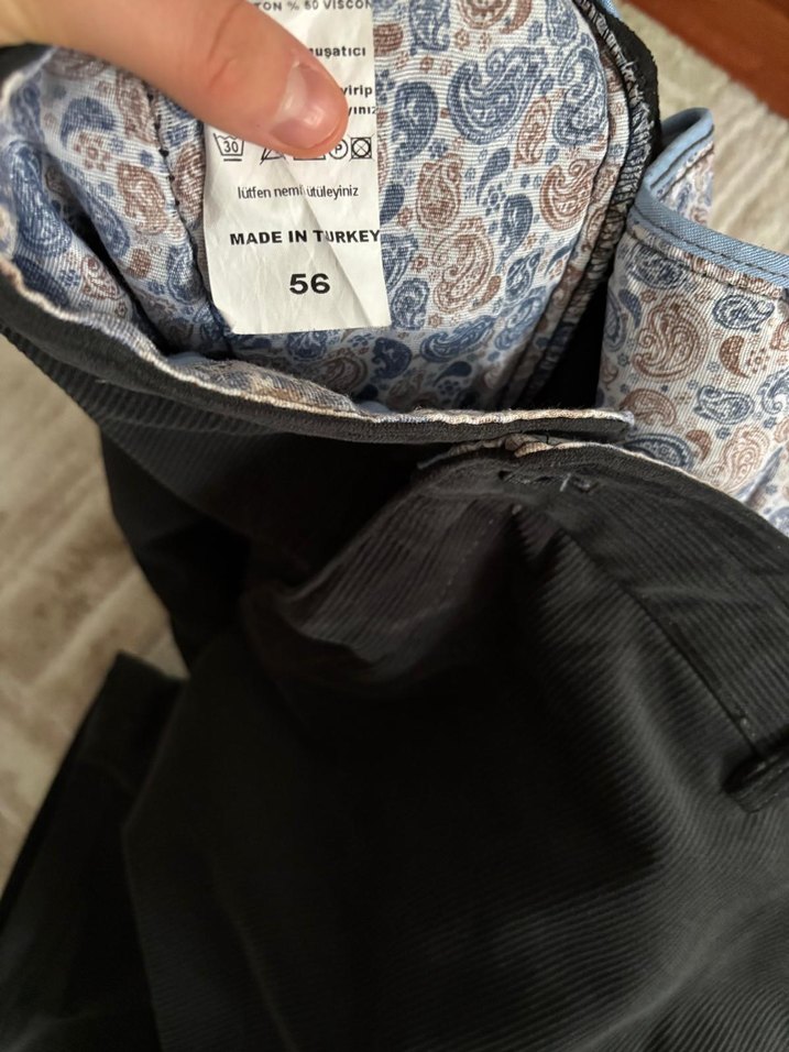 Erkek Siyah Regular Fit Ofis Pantolonu - Görsel 2