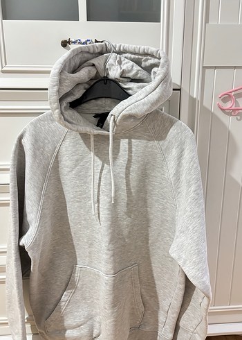 Gri Kapüşonlu Kadın Sweatshirt - Görsel 2