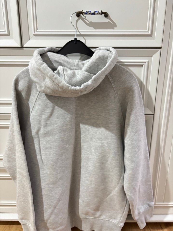 Gri Kapüşonlu Kadın Sweatshirt - Görsel 4