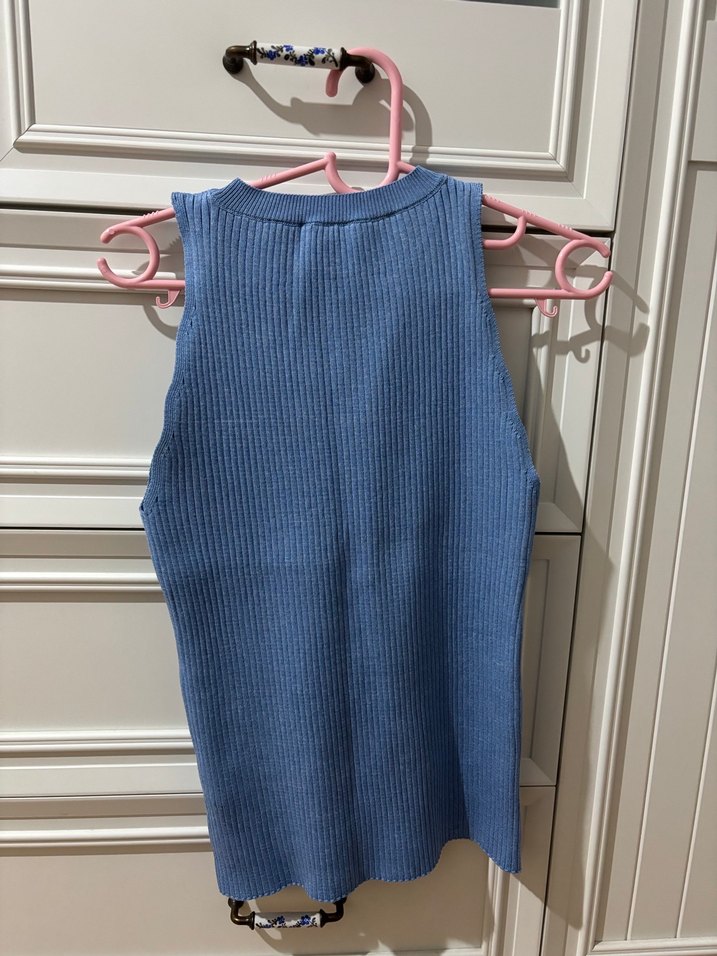 Mavi kaliteli kumaş ipekyol üst - Görsel 4