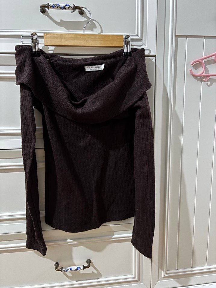 2 li Stradivarius Düşük omuzlu triko - Görsel 3