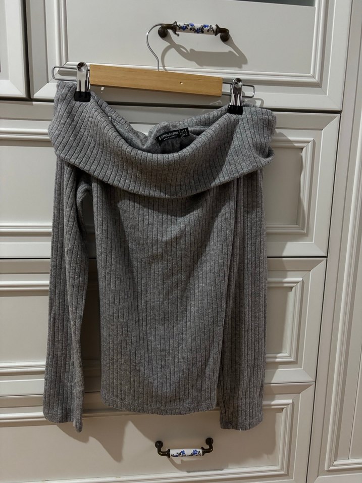 2 li Stradivarius Düşük omuzlu triko - Görsel 4