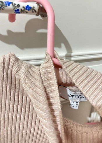 Sırt dekolteli toz pembe body - Görsel 4