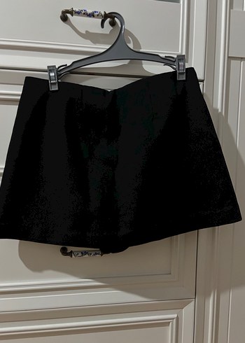 Siyah Mini Etek Fermuar Detaylı - Görsel 3