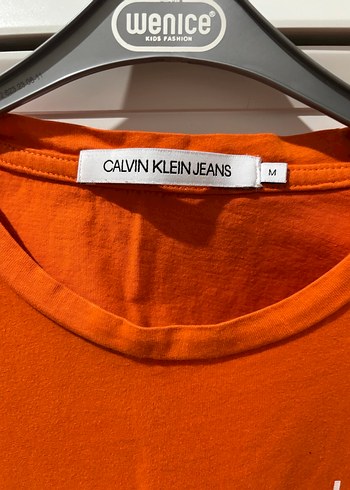 Turuncu Calvin Klein Jeans Kadın Tişört - Görsel 3