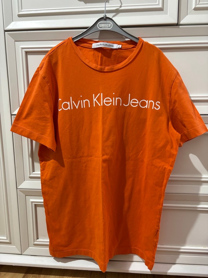 Turuncu Calvin Klein Jeans Kadın Tişört - Görsel 2