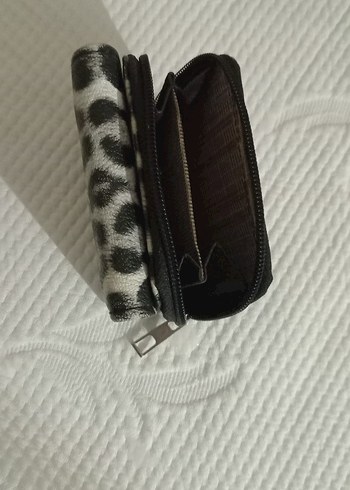 Gri Zebra Desenli Fermuarlı Kadın Cüzdanı - Görsel 3