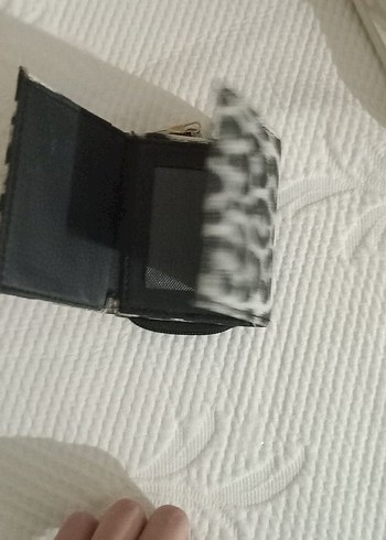 Gri Zebra Desenli Fermuarlı Kadın Cüzdanı - Görsel 4