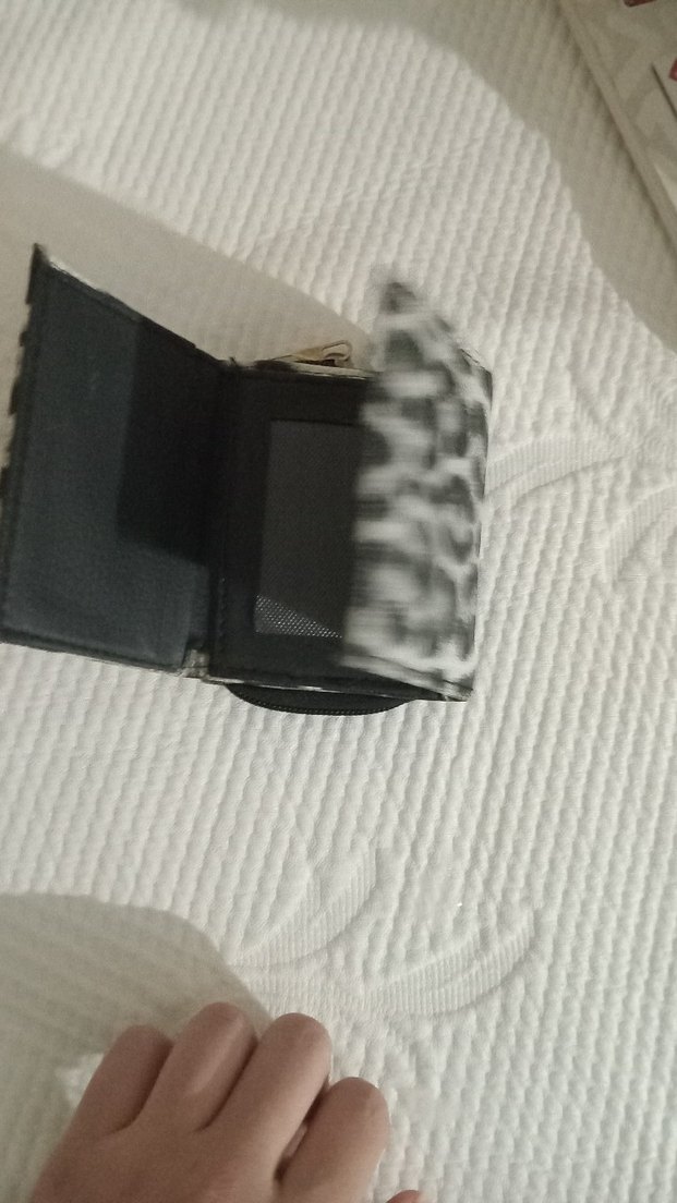 Gri Zebra Desenli Fermuarlı Kadın Cüzdanı - Görsel 4