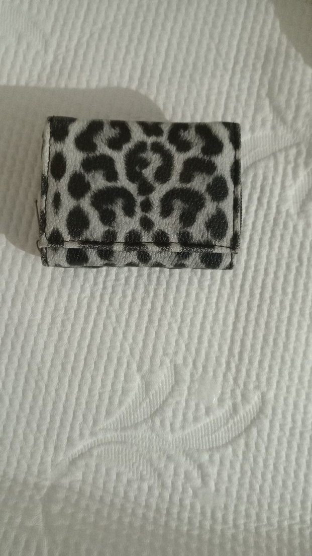 Gri Zebra Desenli Fermuarlı Kadın Cüzdanı - Görsel 2