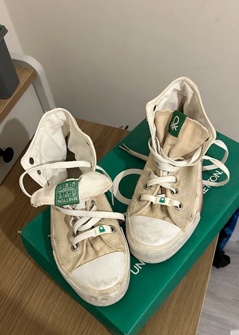 Beyaz Kadın Spor Ayakkabı - Düz Taban - Görsel 4